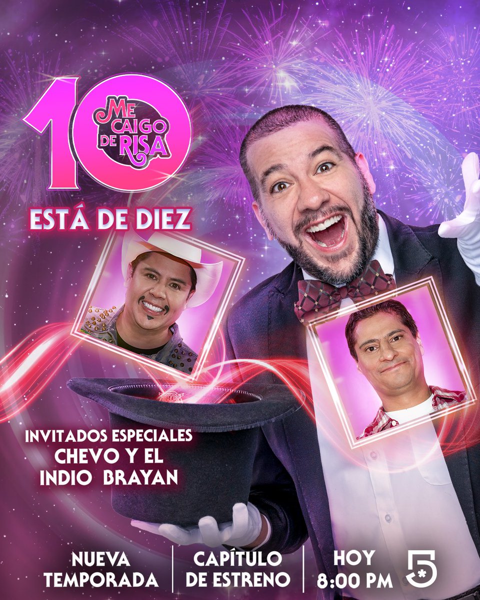 ¿#YaLesDije que hoy estará con nosotros <a href="/chevocomediante/">EL CHEVO</a> y <a href="/elindiobrayan/">El Indio Brayan, Hugo Alcántara</a>? 😎🙃 Así que preparen sus botanas de una porque no querrán despegarse de la pantalla 👀 P.D: Todo se saldrá de control 🤯😵‍💫

#MeCaigoDeRisa, de lunes a viernes a las 8:00 p. m. MEX por <a href="/MiCanal5/">El 5</a>