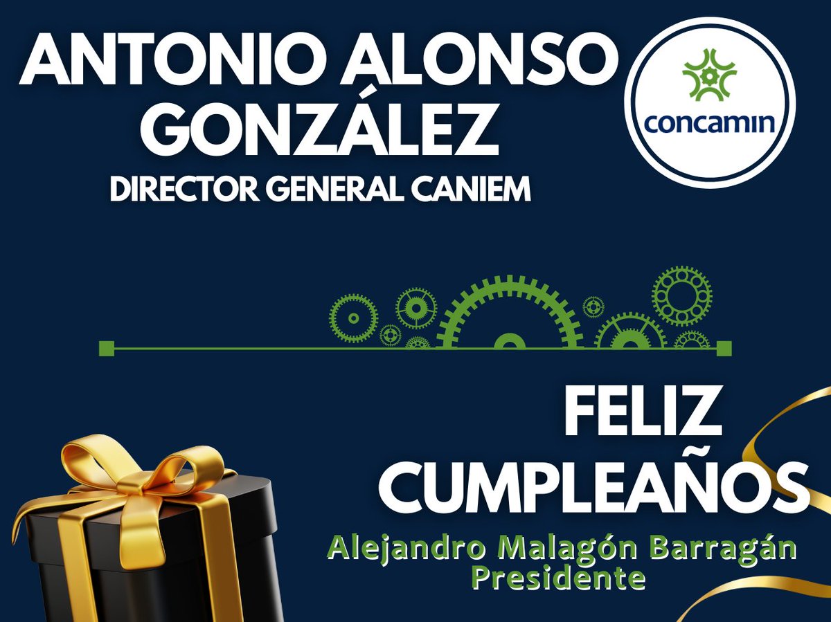 Muy feliz cumpleaños Antonio Alonso González, Director General de <a href="/CANIEMoficial/">CANIEM</a>.
¡Un fuerte abrazo de parte de todos los que conformamos la Confederación!