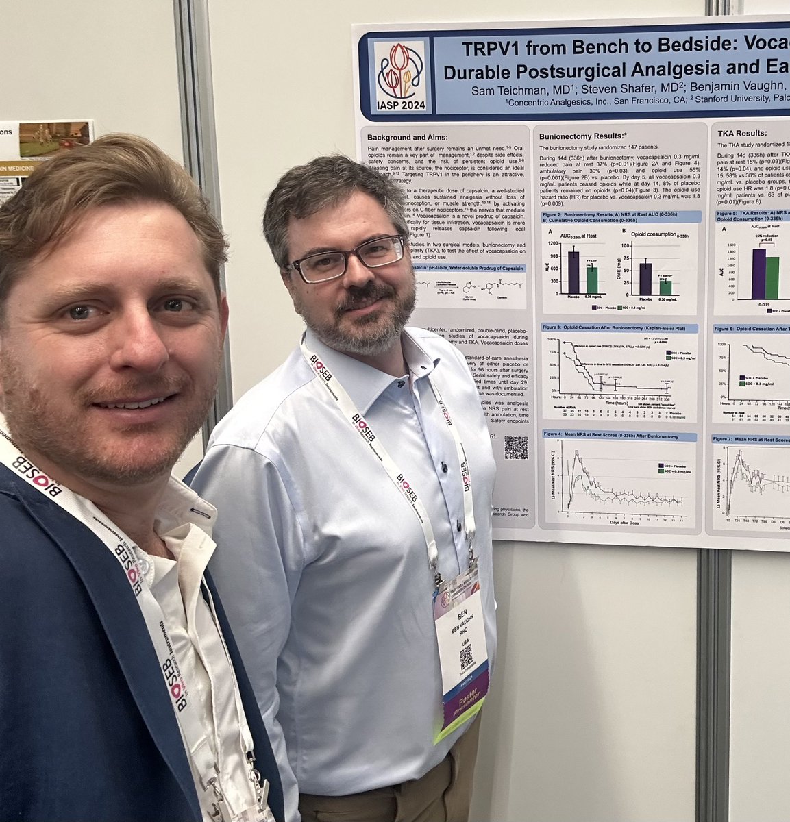 JDonovanMD's tweet photo. Thank you Concentric Analgesics collaborators (presenter: Ben Vaughn, investigators: David Leiman &amp; Harold Minkowitz) for presenting #vocacapsaicin data @IASPpain #WC2024.  #IASP, #TRPV1 https://t.co/RvjKaq0oe0