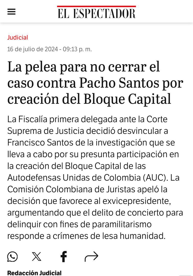 Para que no haya dudas: Francisco Santos, el creador del “Bloque Capital”paramilitar en Colombia, llama a los venezolanos a que inicien una guerra civil con “doscientos muertos” para llevar al poder al títere pagado por EEUU.  Necesitan sicarios para llegar al poder, ya no por