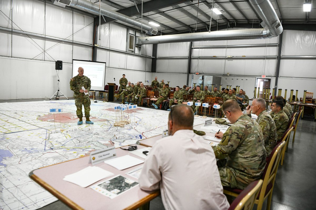 FirstArmy's tweet photo. Pershing Strike 24 continues!
OC/Ts from the 189th Infantry Brigade and soldiers assigned to the 297th Regional Support Group  conduct a concept drill held at Camp Funston on Fort Riley, Kansas.
(Photos by SSG Katie Mazos-Vega/ 297 RSG)
#pershingstrike #armytotalforce https://t.co/2BVCVBwbJa
