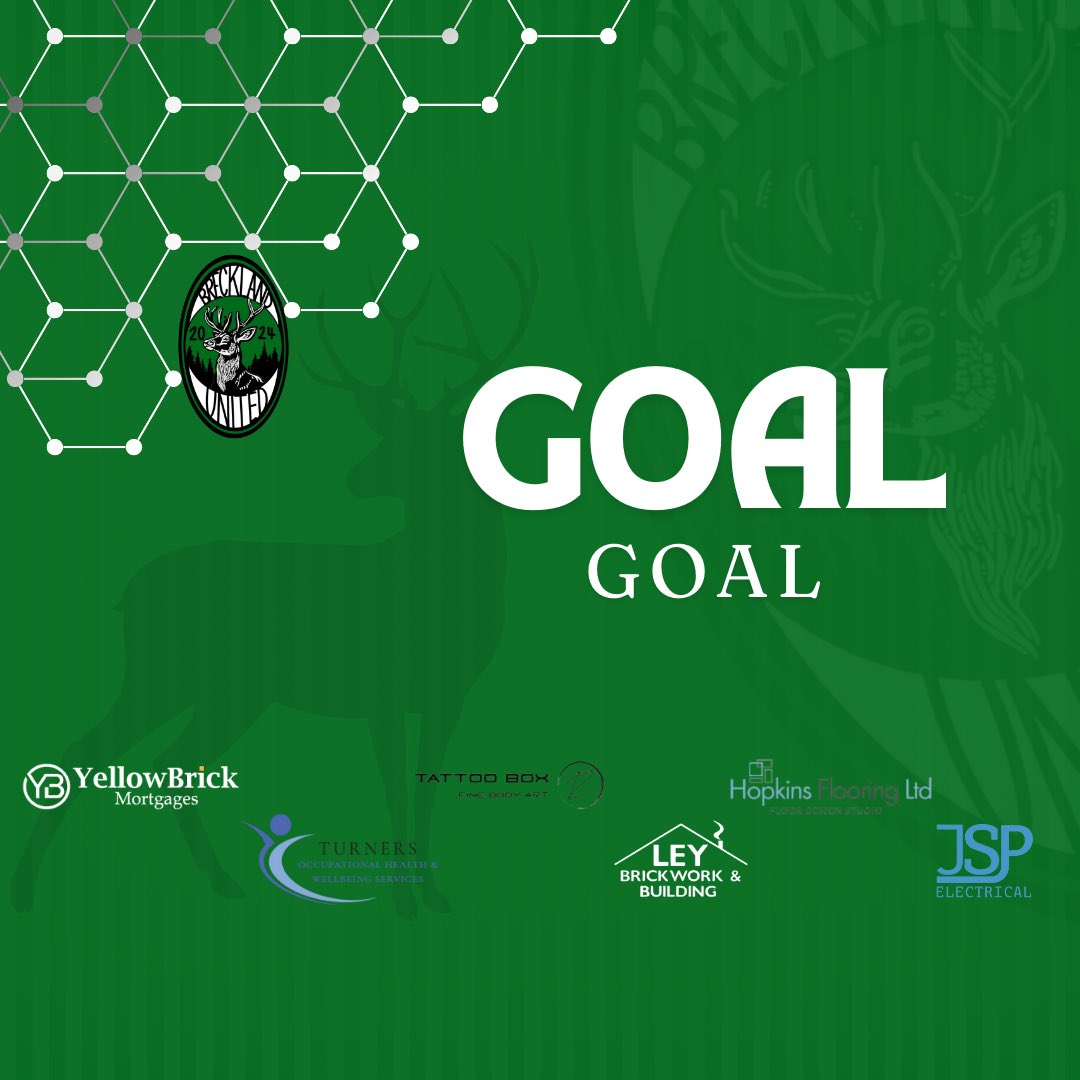 BrecklandUnited's tweet photo. 59’ GOAL!!!

Breckland United FC 1-1 @AttleboroTownFC (Sundays)

The first goal in club HISTORY !!!

A brilliant run from @JudeSpinksX ends with him putting the ball across the box for our Captain Adam Croxall to slot home.

#UpTheStags💚🤍🦌 https://t.co/Fw975OO6oL