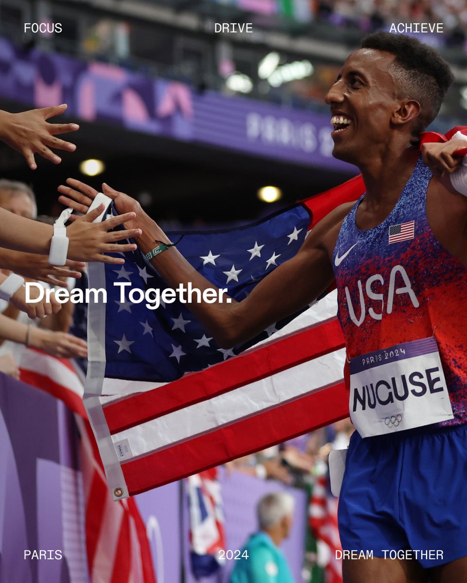 on_running's tweet image. Dreams come true in Paris! 🥉

The Goose is an @Olympics bronze medalist!

Celebrating a flawless performance and a personal best on the biggest of stages, Yared Nuguse is bringing home bronze in the men’s 1500m.

#DreamTogether #Paris2024