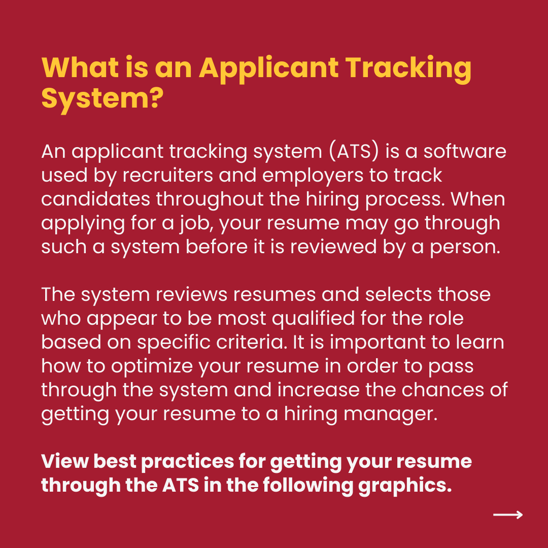 aspire_leaders's tweet photo. Your resume may need to pass through an applicant tracking system (ATS) before it is seen by a hiring manager. View these tips from Indeed for best practices on optimizing your resume and getting it through an ATS!

Learn more: https://t.co/JYCRhuLIpC #TipTuesday https://t.co/G5mEPrYFSc