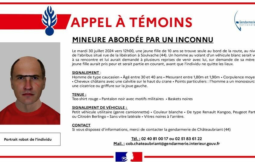 20Minutes's tweet photo. Un homme qui a abordé une fillette de 10 ans recherché en Loire-Atlantique
➡️ https://t.co/mj4KFuybKP https://t.co/lEn1PhchcW