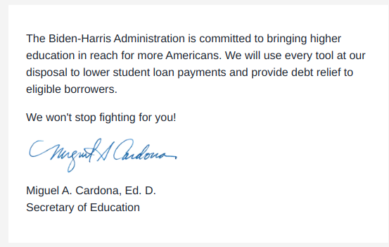 righteousind's tweet image. How are they allowed to send these bribes and propaganda to all student loan holders? This is included in communication for my student loans. #Corrupt #Fraud #FixedElection