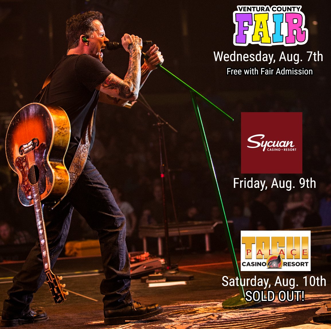 California is Right Where You Need To Be This Week!
Don't miss <a href="/GaryAllan/">GaryAllan</a> LIVE at the Ventura County Fair on Wednesday (bit.ly/GAVenturaCoFai…), Sycuan Casino Resort on Friday (bit.ly/GASycuanCasino…) &amp; Tachi Palace on Saturday (SOLD OUT)!