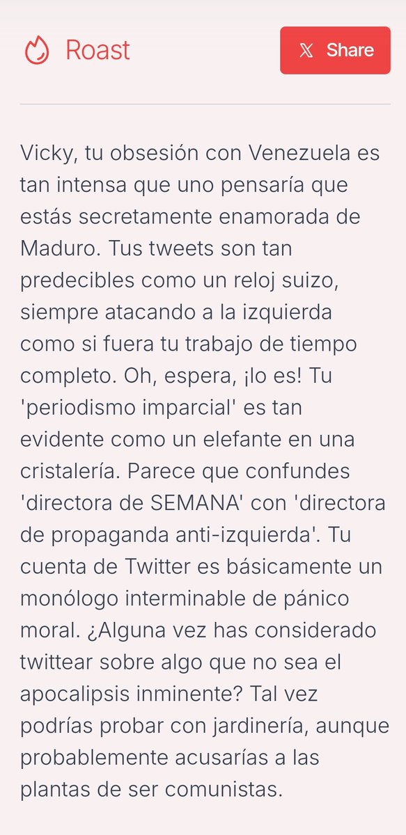 taltalivan's tweet image. Jajajajaja esa IA parece que conoce a Vicky de toda la vida.