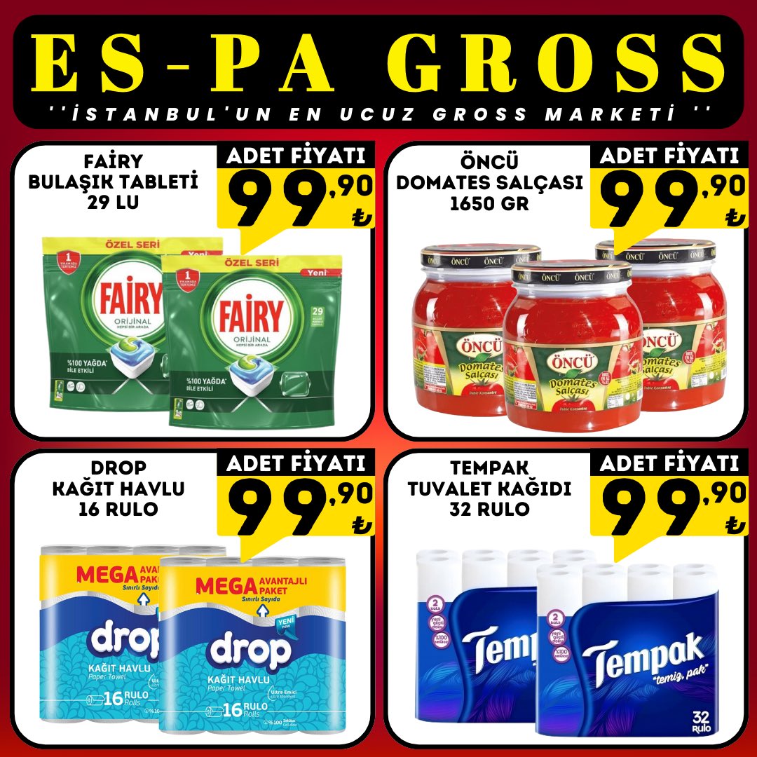 espagross's tweet photo. İSTANBUL’UN EN UCUZ GROSS MARKETİ @espagross varsa her zaman indirim var .
Binlerce üründeki şahane indirimleri kaçırmamak için mağazalarımıza uğramayı unutmayın. 
7 -11 AĞUSTOS TARİHLERİNDE TÜM ŞUBELERİMİZDE GEÇERLİDİR . 
#indirim #i̇stanbul #espagross #beylikdüzü #esenyurt https://t.co/Nl4mZ5Q0GT