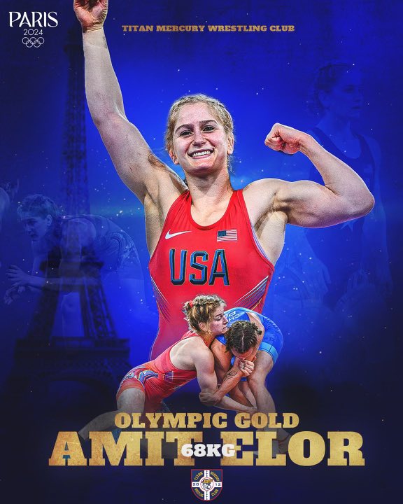 Titan Mercury Wrestling Club (@titan_mercury) on Twitter photo AMIT ELOR OLYMPIC CHAMPION!🤼♀️🥇 <a href="/AmitElor/">Amit Elor</a> becomes the youngest Olympic wrestling champion in <a href="/TeamUSA/">Team USA</a> history with a 3-0 win over Zhumanazarova of Kyrgyzstan in the WFS 68kg finals! WAY TO GO AMIT! #stayhungryformore #paris2024 #parisolympics
📸: <a href="/Tony_Rotundo/">Tony Rotundo</a>
🎨: <a href="/LeviVentura_/">Levi Ventura</a> AMIT ELOR OLYMPIC CHAMPION!🤼♀️🥇 <a href="/AmitElor/">Amit Elor</a> becomes the youngest Olympic wrestling champion in <a href="/TeamUSA/">Team USA</a> history with a 3-0 win over Zhumanazarova of Kyrgyzstan in the WFS 68kg finals! WAY TO GO AMIT! #stayhungryformore #paris2024 #parisolympics
📸: <a href="/Tony_Rotundo/">Tony Rotundo</a>
🎨: <a href="/LeviVentura_/">Levi Ventura</a>