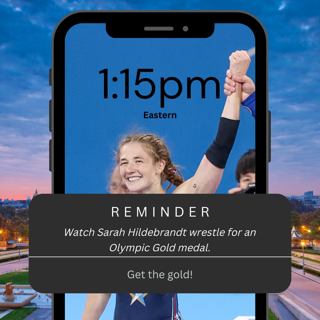 IndianaMat's tweet image. Tomorrow afternoon Indiana's own Sarah Hildebrandt will wrestle for an OLYMPIC GOLD medal! The medal matches will begin approximately 1:15pm Eastern time. 
#Paris2024 #TeamIndiana #TeamSarah