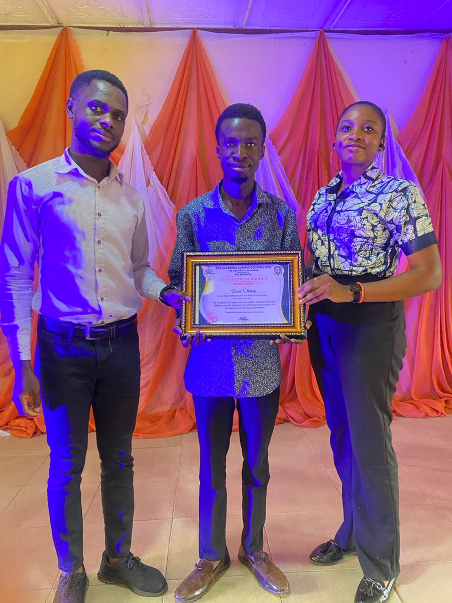 david_tijesuni's tweet image. I am glad to announce that I was awarded the "Best Investigative Journalist" of 22/23 session at the @TheAcademiaCJ annual Symposium that was held today.
Thanks to @Mazi_OJD @AdejumoKabir2 who has been a source of inspiration to my past investigative stories in my Campus.