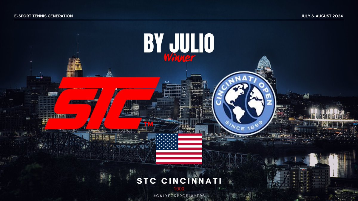 STC CINCINNATI 🇺🇲 1000
play.toornament.com/fr/tournaments…
 
🏆 WINNER - BYJULIO 

#ONLYFORPLAYERS

Thank's 
<a href="/TheVFL_/">VFL</a> <a href="/topspin2k/">#TopSpin2K25</a> <a href="/topspin2kcmty/">TopSpin 2K25 Community</a> 
<a href="/Canalesportplus/">𝘾𝘼𝙉𝘼𝙇 𝙀-𝙎𝙋𝙊𝙍𝙏 +</a>