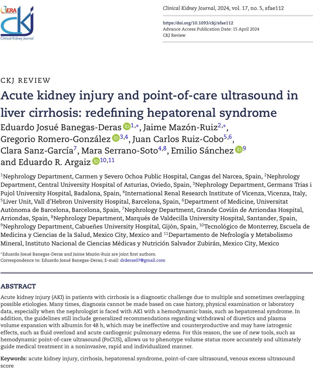 El Dr. Mauricio Ambriz con la clase: “lesión renal aguda en el paciente con cirrosis”, para nuestros residentes de Medicina Interna.

• doi.org/10.1016/j.jhep…
• nejm.org/doi/full/10.10…
• doi.org/10.1093/ckj/sf…