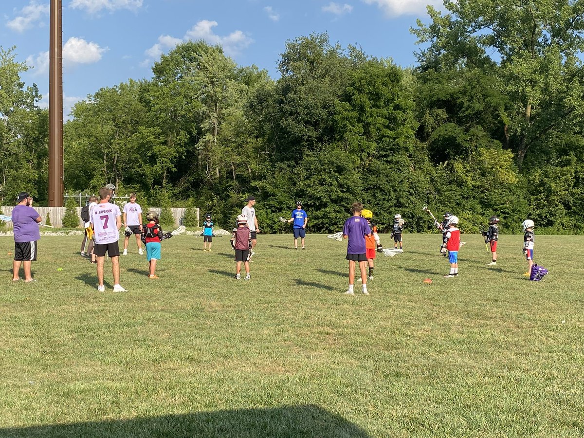 256Lax's tweet photo. We know it was a hot one today and that kept some kids away who had signed up, but a fun first day for our free camp for 3/4’s and 5/6’s!  And a big thank you to our coaches and players for running our camp and continuing to grow the game of lacrosse. We know the players and parents enjoyed and appreciated it!  Back at it tomorrow from 6-7 and 7-8!  #256lax #256family