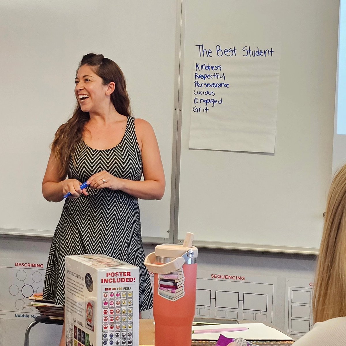 collegewood_el's tweet photo. Teachers were back on campus today.  We started with introducing new staff, playing some Olympic Events &amp; PD on de-escalation strategies. Thank you Vienna Taylor for sharing your expertise with us. It was a great day of connection &amp; sharing our stories ❤️ #everyonehasastory📚 https://t.co/FY7Tj4lCLJ
