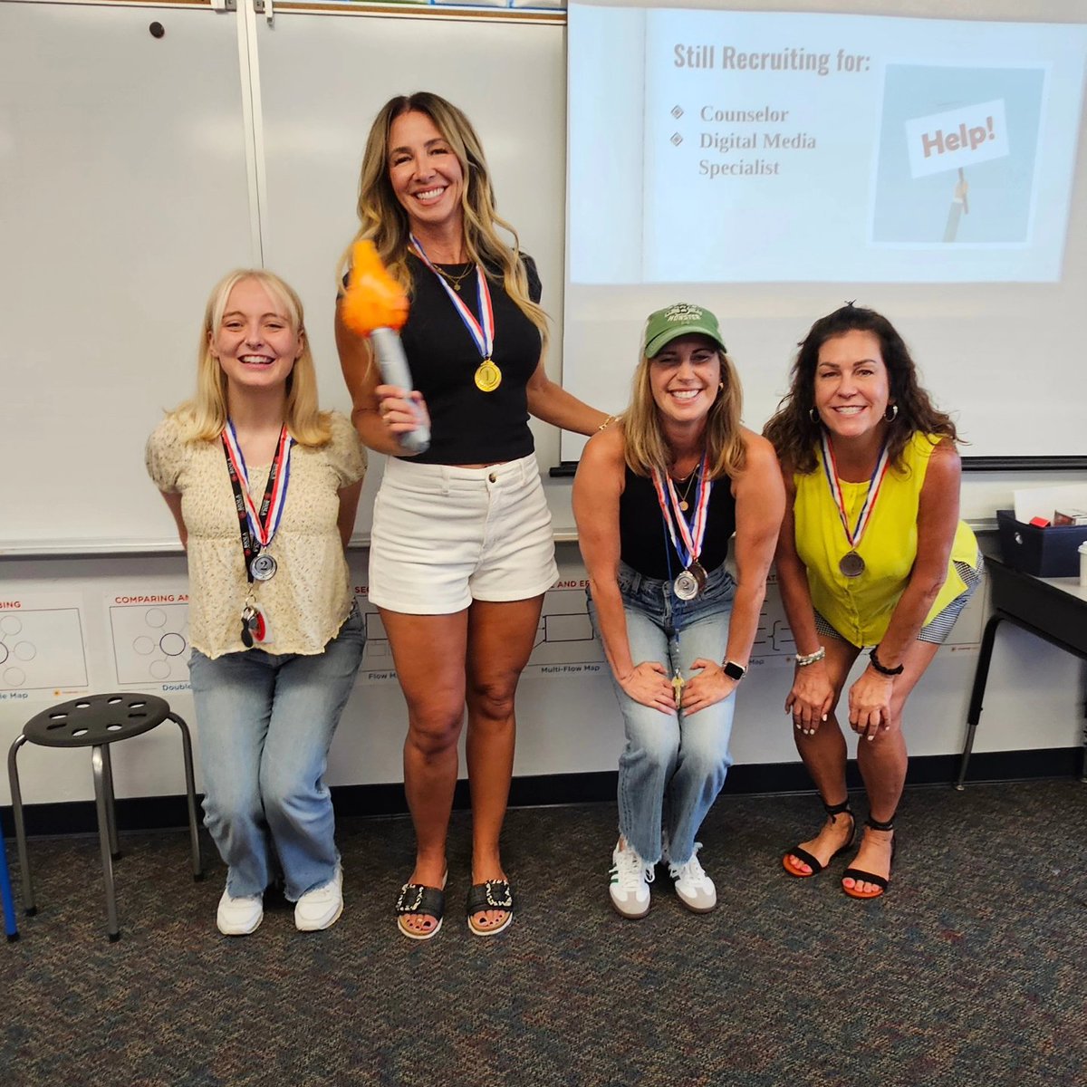 collegewood_el's tweet photo. Teachers were back on campus today.  We started with introducing new staff, playing some Olympic Events &amp; PD on de-escalation strategies. Thank you Vienna Taylor for sharing your expertise with us. It was a great day of connection &amp; sharing our stories ❤️ #everyonehasastory📚 https://t.co/FY7Tj4lCLJ