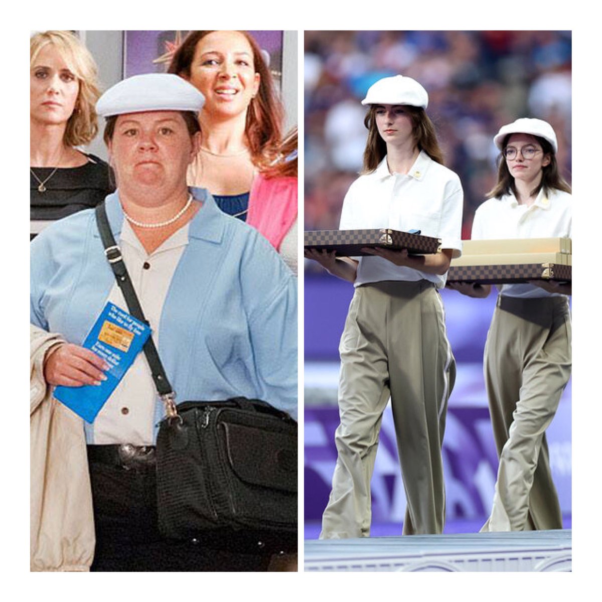 MattDoc's tweet image. I knew I recognized the #Paris2024Olympic medal presenter outfits.