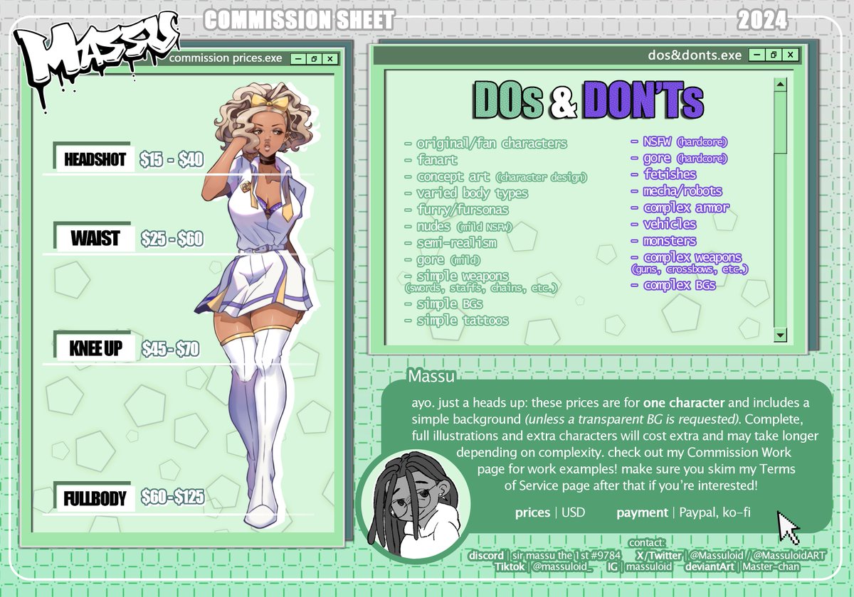 MassuloidART's tweet photo. my commissions are open for business!
hit me up thru this account or @Massuloid if you're interested! 👍

#Commission #artcommissions #commissionopens #digitalart #conceptartist #fanartist https://t.co/MPEUJSf7L3