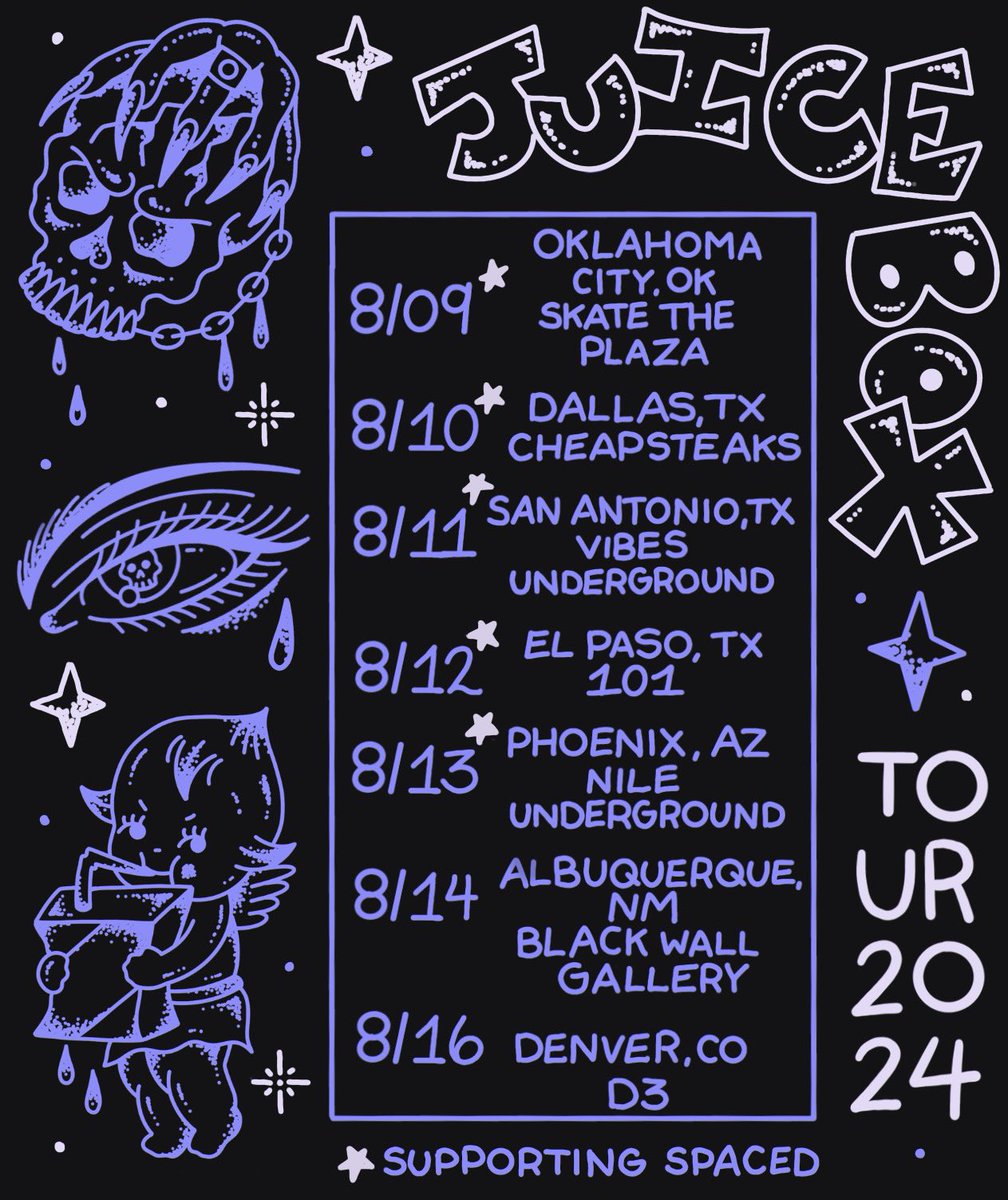 TOUR STARTING THIS FRIDAY 🧃

WILL WE SEE YOU THERE???
