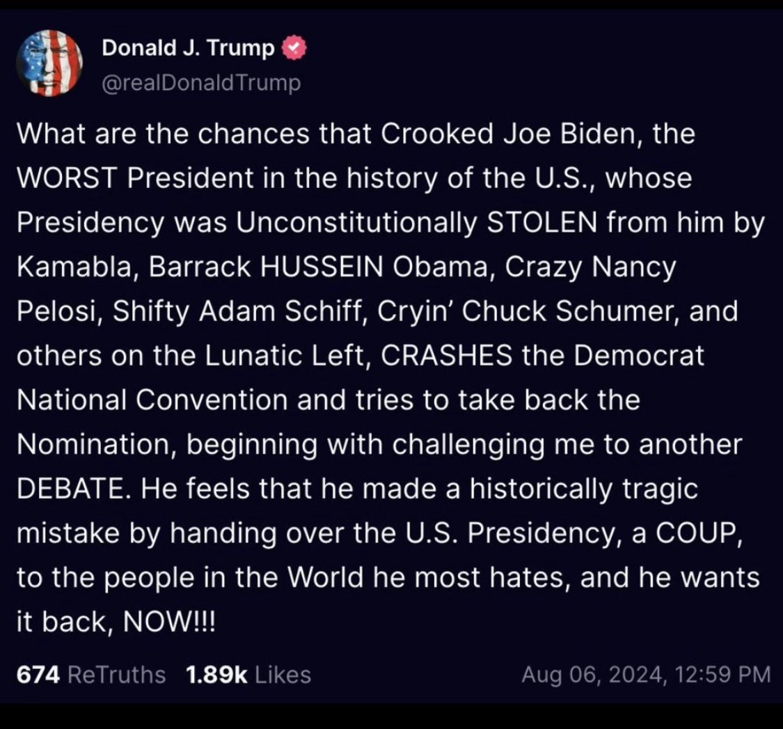 A question for @susie57, @LaCivitaC, <a href="/EricTrump/">Eric Trump</a>, <a href="/DonaldJTrumpJr/">Donald Trump Jr.</a>, and all the others:

Are you guys gonna get this guy the help he so obviously needs, or are you all just there to cash his checks?