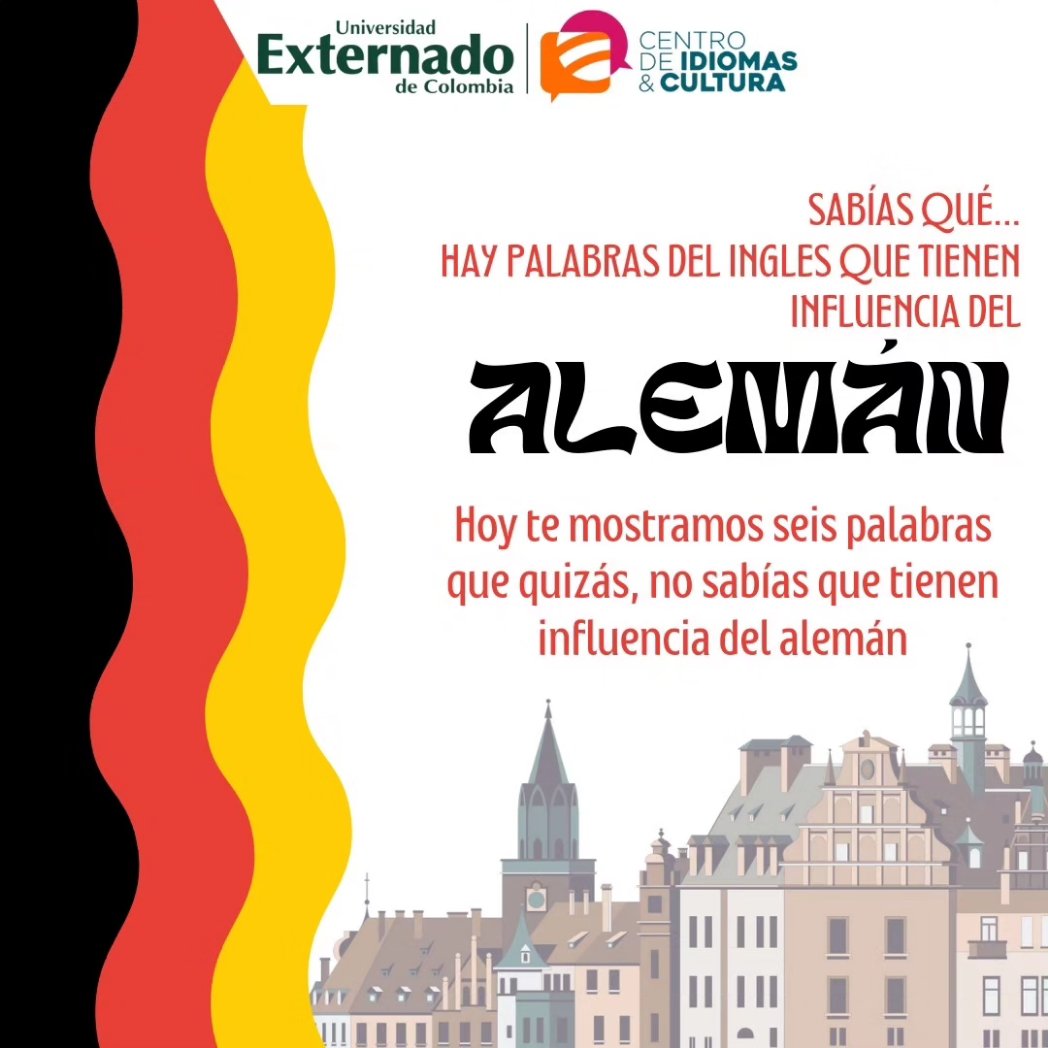 idiomas_uec's tweet photo. ¿Sabías que el inglés tiene palabras con influencia del alemán? Hoy te contamos sobre esto. https://t.co/iem7GJi4r1