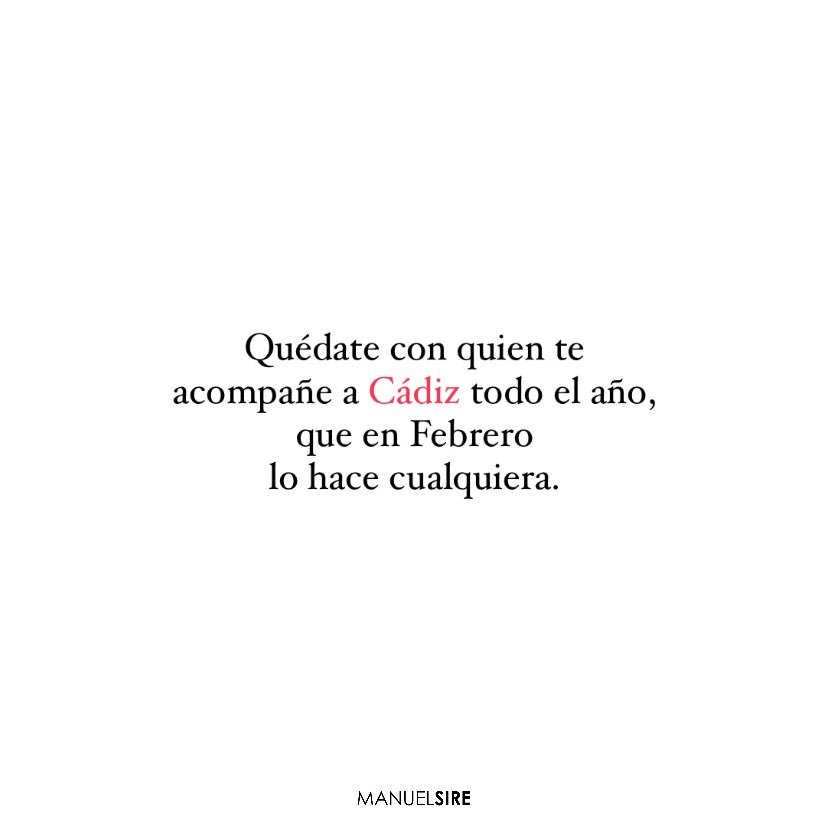 Siempre con quien quiera a Cádiz y sus cosas todo el año.