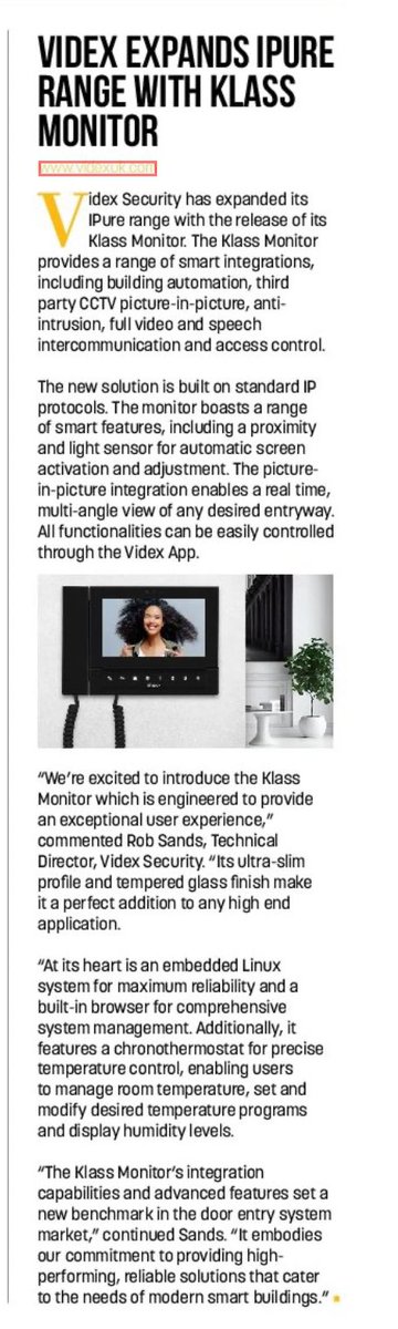 Videx Security Ltd tweet media