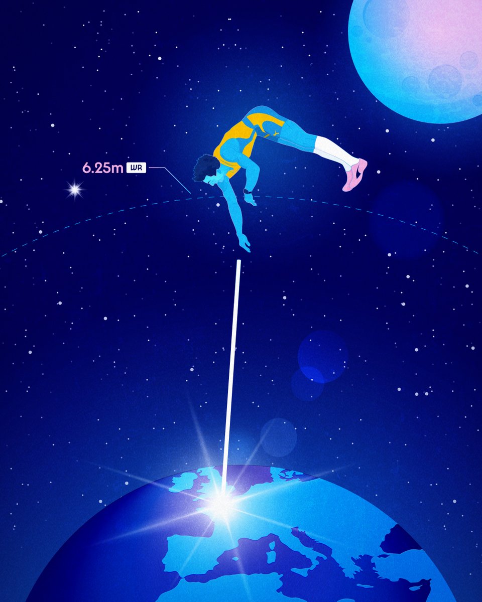 Day 10: Mondo Duplantis to the Moooooon! 🚀🇸🇪🥇

#Paris2024 #Olympics
