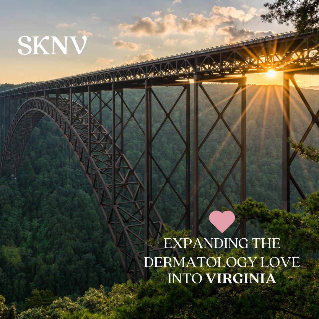 Virginia, we're here! 🥳 #SKNV is spreading the #dermatology love by expanding our services in the great state of #Virginia!

➡️Providers can now dispense our customized Rx #medications in-office, allowing patients to leave with their prescriptions in hand.
➡️Plus, providers can