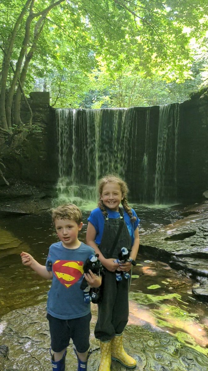 WrexhamRanger's tweet image. Took the kids and @QPRJudeTheCat waterfall hunting, this beauty is only round the corner from us, love it. Going to try and do two more waterfalls before the football starts on Sat. #QPR #NantMill #PlasPowerWoods