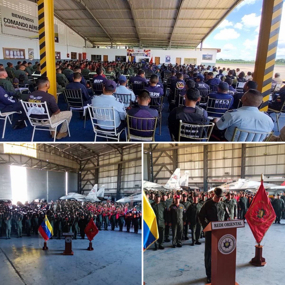 Deploramos y rechazamos las continuas comunicaciones de llamados a la subversión y al odio de los recalcitrantes firmantes, quienes incumpliendo con nuestra Carta Magna, llaman a la alteración del orden interno de la patria ! 
Les recordamos que son responsables del asesinato de