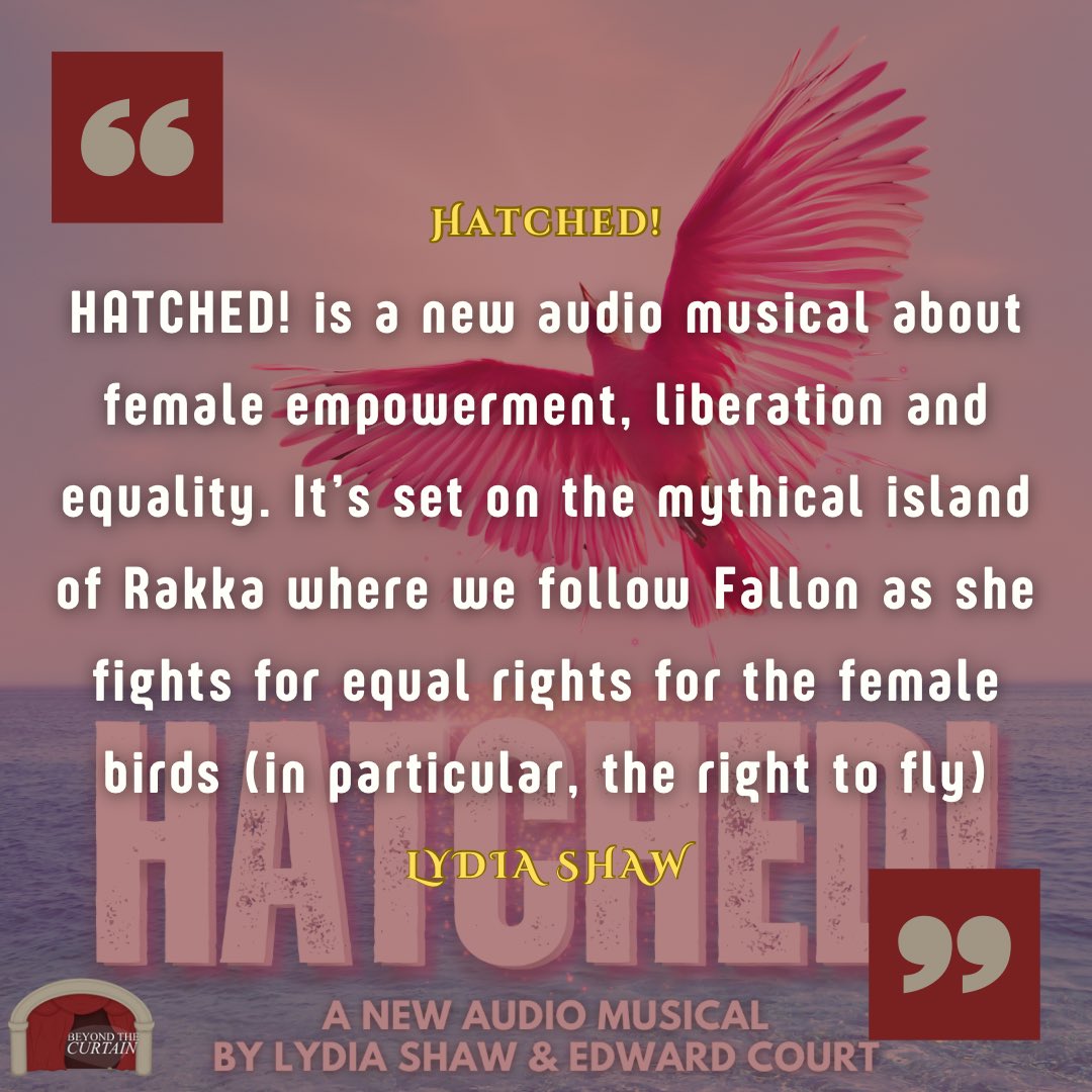“I’d like for females of all ages to feel seen, valued and uplifted and for allies to feel inspired to join the fight for equality”

<a href="/LydiaShaw2/">Lydia Shaw (she/her)</a> chats HATCHED! A brand new audio musical which is streaming on all major podcast platforms. 

beyondthecurtain.co.uk/2024/08/lydia-…