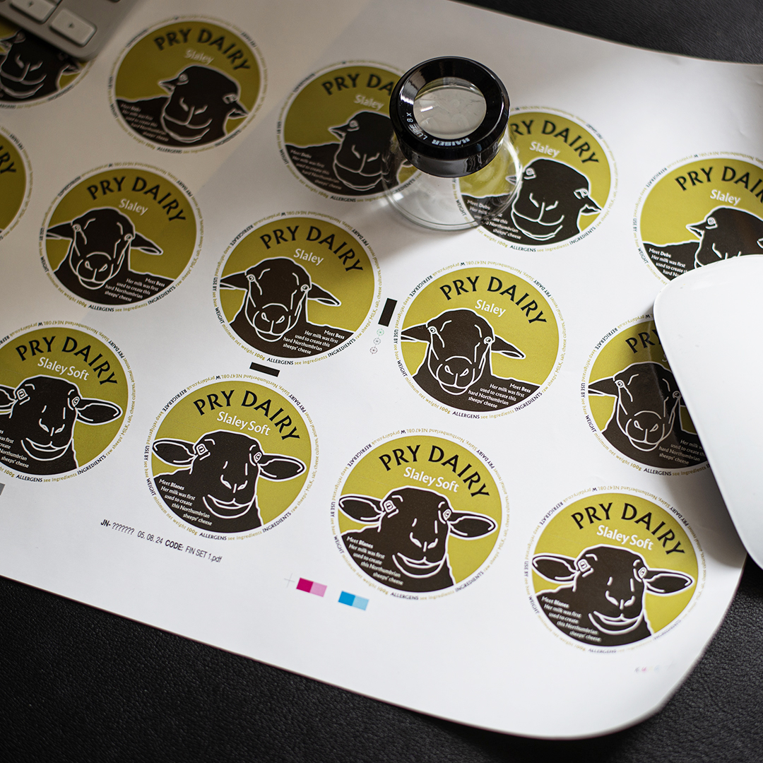 A shepherd dreamt of making cheese, so he built a dairy on the side of his house and started. He’ll sell his very first batch at this weekend’s #slaley Agri. Show. Atelier drew portraits of his favourite sheep and created a flock of cheese labels. #drawing #artwork #graphicdesign