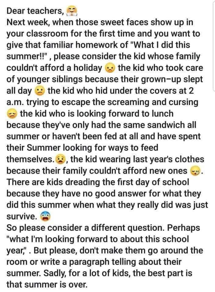 Please read!! Let’s make a difference! Next week is a great opportunity to learn more about our students, their dreams and aspirations, use this opportunity to set goals! Be mindful of students who don’t have the same privileges as others.. Set a strong classroom culture 🙏🏼 #TLAC