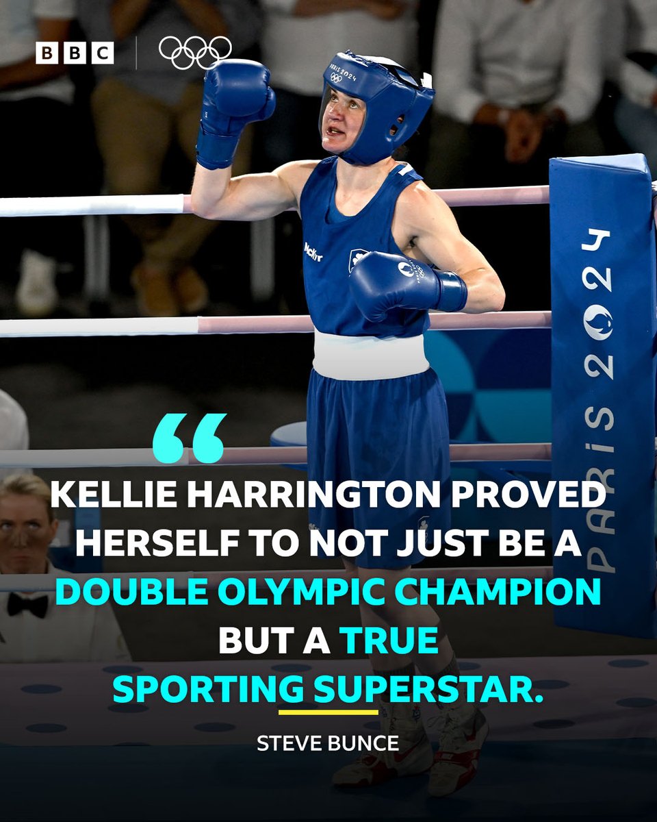 5liveSport's tweet image. Kellie Harrington bows out of boxing as a two-time Olympic champion! 🥇🥇

It's going to be some Irish party in Paris tonight.

#Paris2024 #BBCOlympics