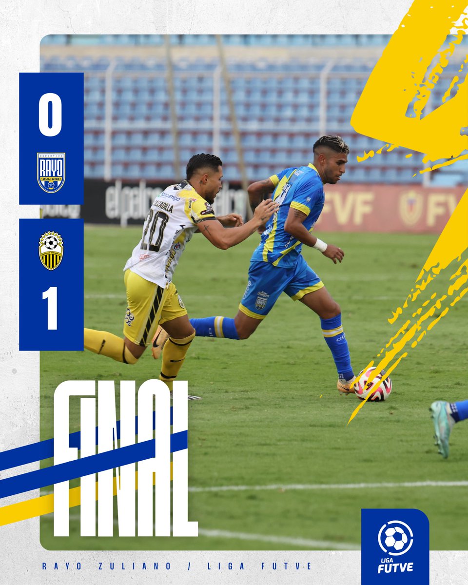 DvoRayoZuliano's tweet photo. 𝗥𝗲𝘀𝘂𝗹𝘁𝗮𝗱𝗼 𝗙𝗶𝗻𝗮𝗹-𝗝𝟯 𝗖𝗹𝗮𝘂𝘀𝘂𝗿𝗮 @LigaFUTVE
⚫️A. Uribe 10’
#DaleRayo ⚡️
#VenezuelaEsFUTVE https://t.co/qh46hxU47Y