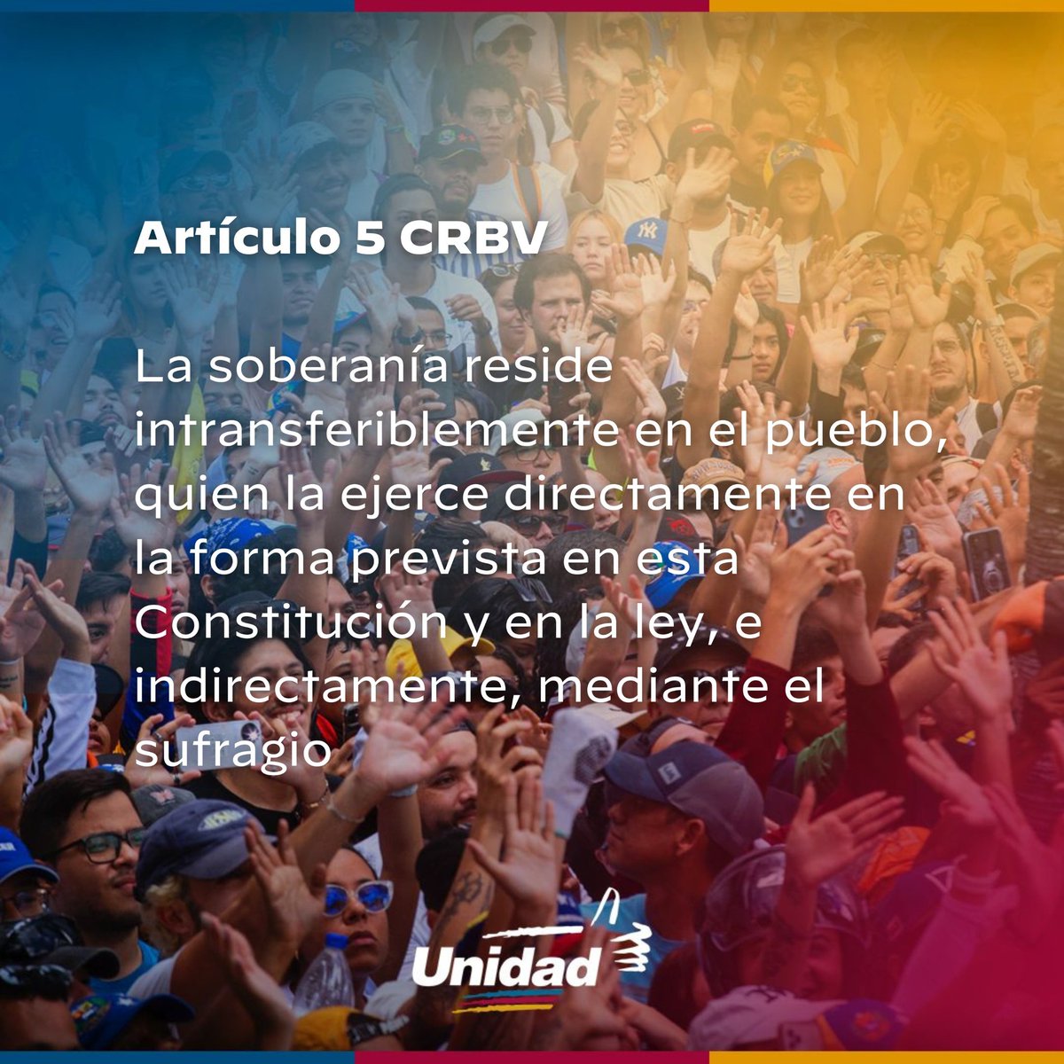 “LOS ÓRGANOS DEL ESTADO emanan de la SOBERANÍA y a ella están SOMETIDOS".

#Artículo5 de nuestra Constitución venezolana.
