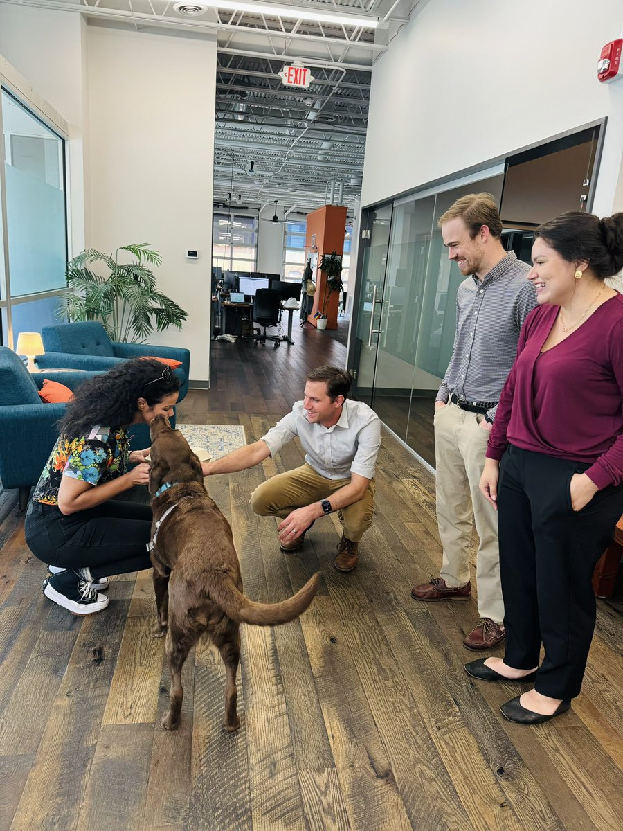DelegateCallsen's tweet photo. Dog kisses at @SunTribeSolar as we talk about legislative priorities for the upcoming session. https://t.co/pueuGDAzOn