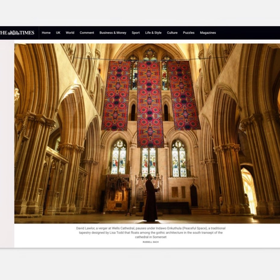 Lisa Todd (@lisatodddesign) on Twitter photo Thrilled to be in The Times today featuring my textile installation for Wells Art Contemporary at Wells Cathedral. <a href="/thetimes/">The Times and The Sunday Times</a> Thrilled to be in The Times today featuring my textile installation for Wells Art Contemporary at Wells Cathedral. <a href="/thetimes/">The Times and The Sunday Times</a>
