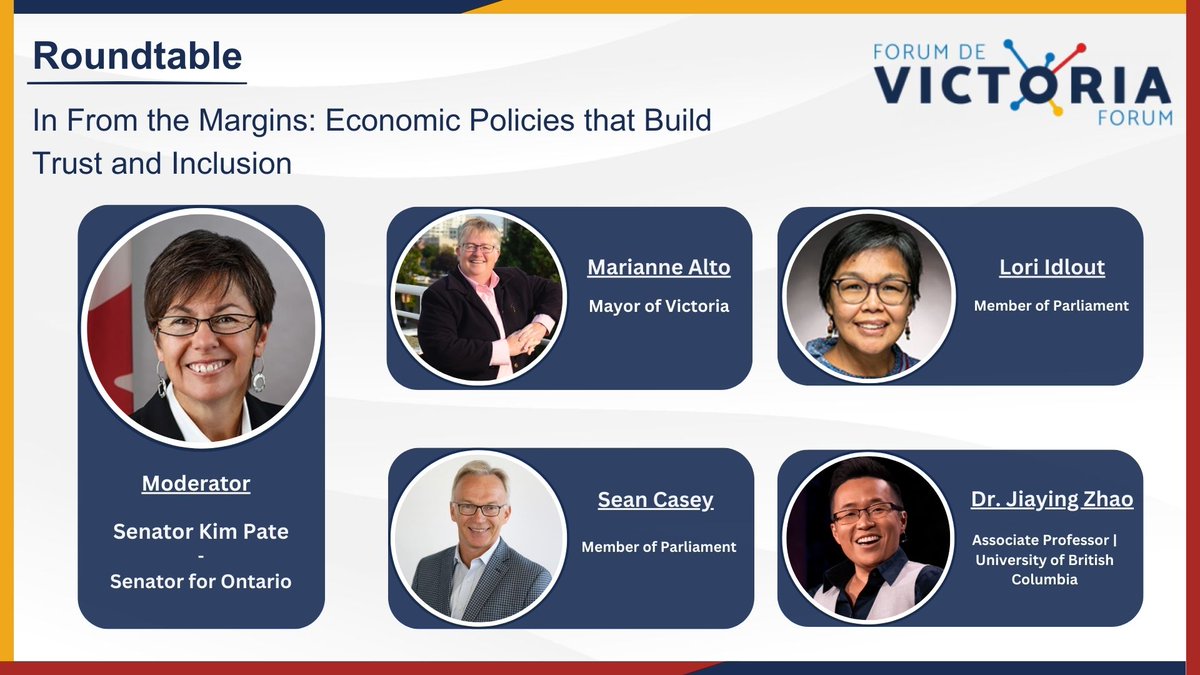 A growing number of Canadians face challenges securing basic needs such as food and housing. This session will explore strategies for building and achieving change in economic and related policies to foster trust in government. #VictoriaForum

Learn more: victoriaforum.ca/victoria-forum…