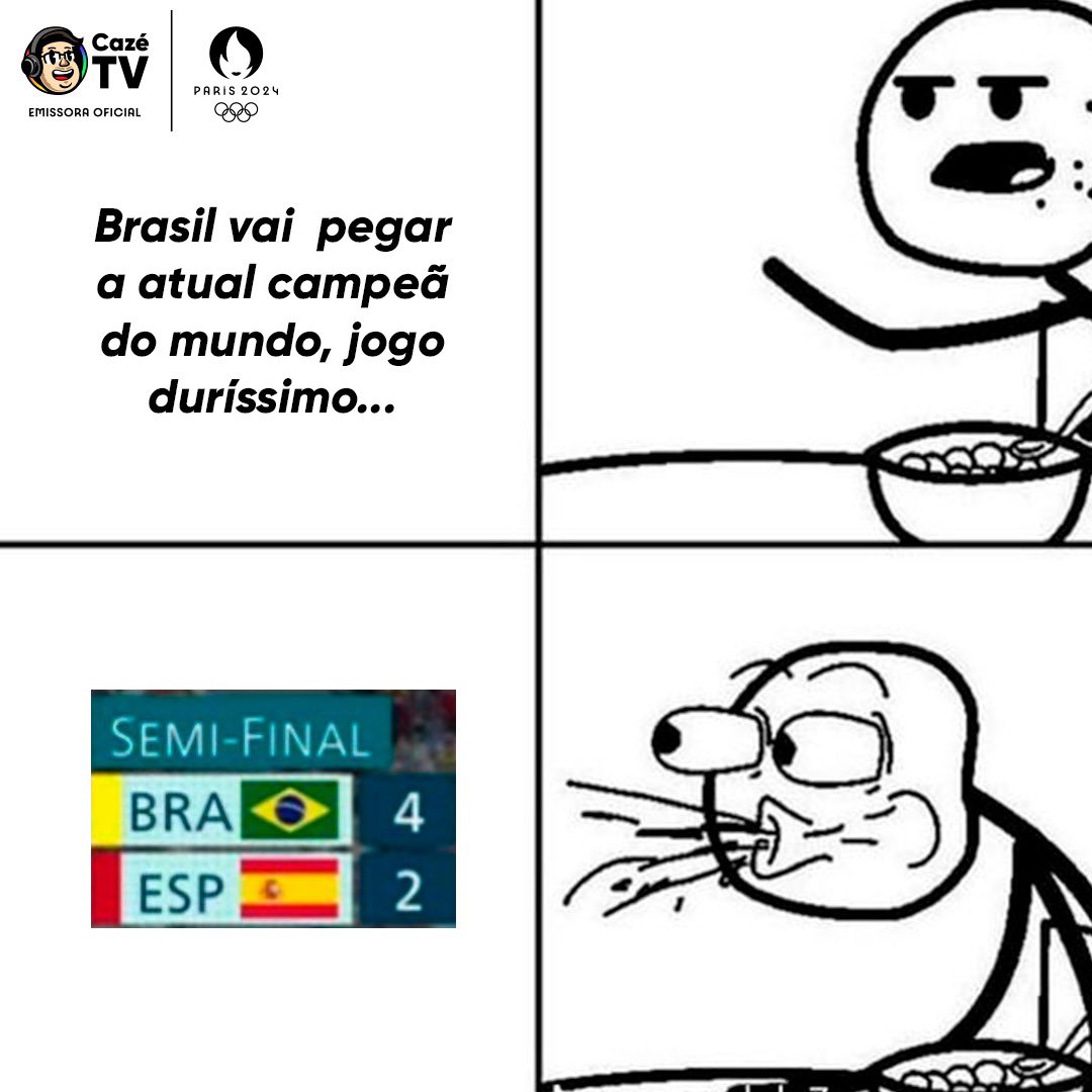 CazeTVOficial's tweet image. SE FICAR PUTELLAS É PIOR!!!!!!! 

#Paris2024 #Futebol #OlimpíadasNaCazéTV #EsportesDaSorte