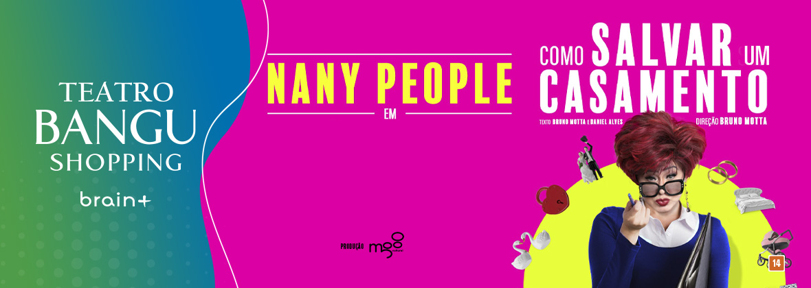 O teatro <a href="/bangushopping/">Bangu Shopping</a> apresenta, no dia 09 de agosto, às 20h, o monólogo "Como Salvar Um Casamento", estrelado por <a href="/nanypeople/">Nany People</a> e que aborda “sete temas” sobre relacionamentos.