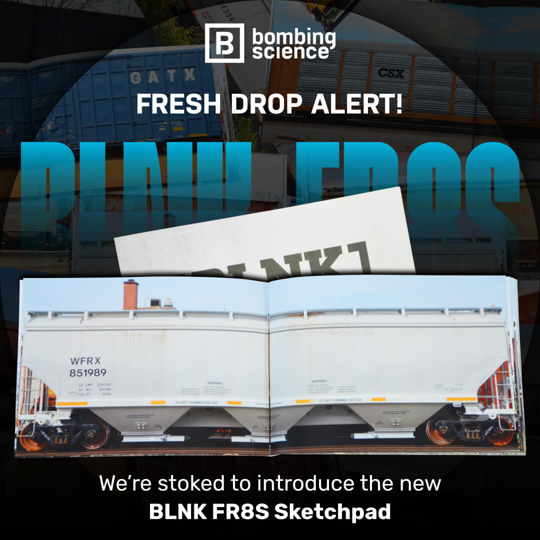 BombingScience's tweet photo. To kick off stocking these new @blnkfr8s sketchpads we are giving away a free marker of your choice when you order one! https://t.co/GgiTDkMWYe
#sketchbook #posca #graffiti #graffitiart #graffitibook #book #freight #train #trainbook #marker #markers https://t.co/tPYpWku8Ic