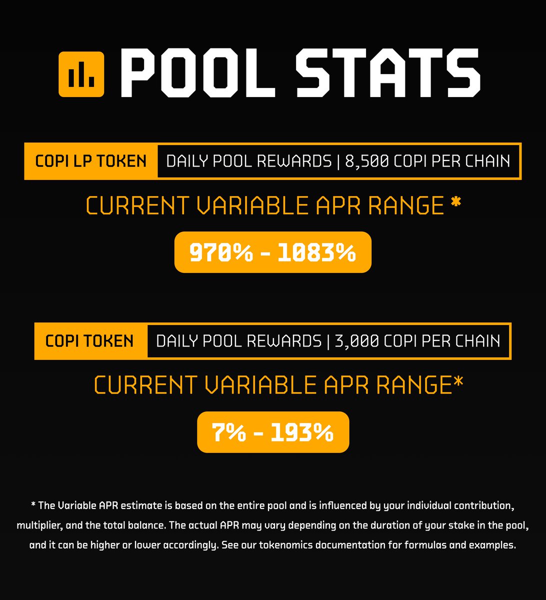 More Ways to Earn!

$COPI token staking and LP token staking is live on BSC, BASE, and ETH!

#Ethereum #Base #Binance

Get started here: evm-staking.cornucopias.io