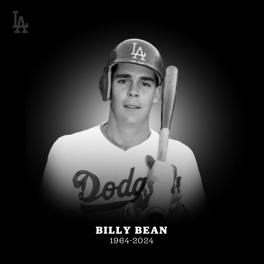Dodgers's tweet photo. We mourn the passing of Billy Bean, a former Dodger and pioneering executive who as MLB’s Senior Vice President for Diversity, Equity &amp; Inclusion truly elevated the culture and spirit of the game he loved. https://t.co/fFykeWFWbi
