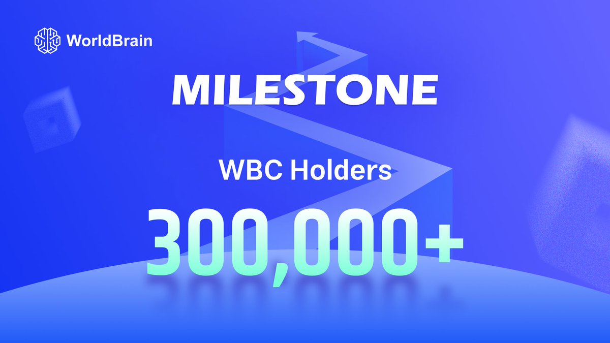 New Milestone!

The number of #wbc  hodlers on <a href="/arbitrum/">Arbitrum</a> one has exceeded 🚀🚀3⃣0⃣0⃣,0⃣0⃣0⃣😎😎.

More details:
arbiscan.io/token/0x7ae9AB…

#wbc #WorldBrain #DePIN #AGI