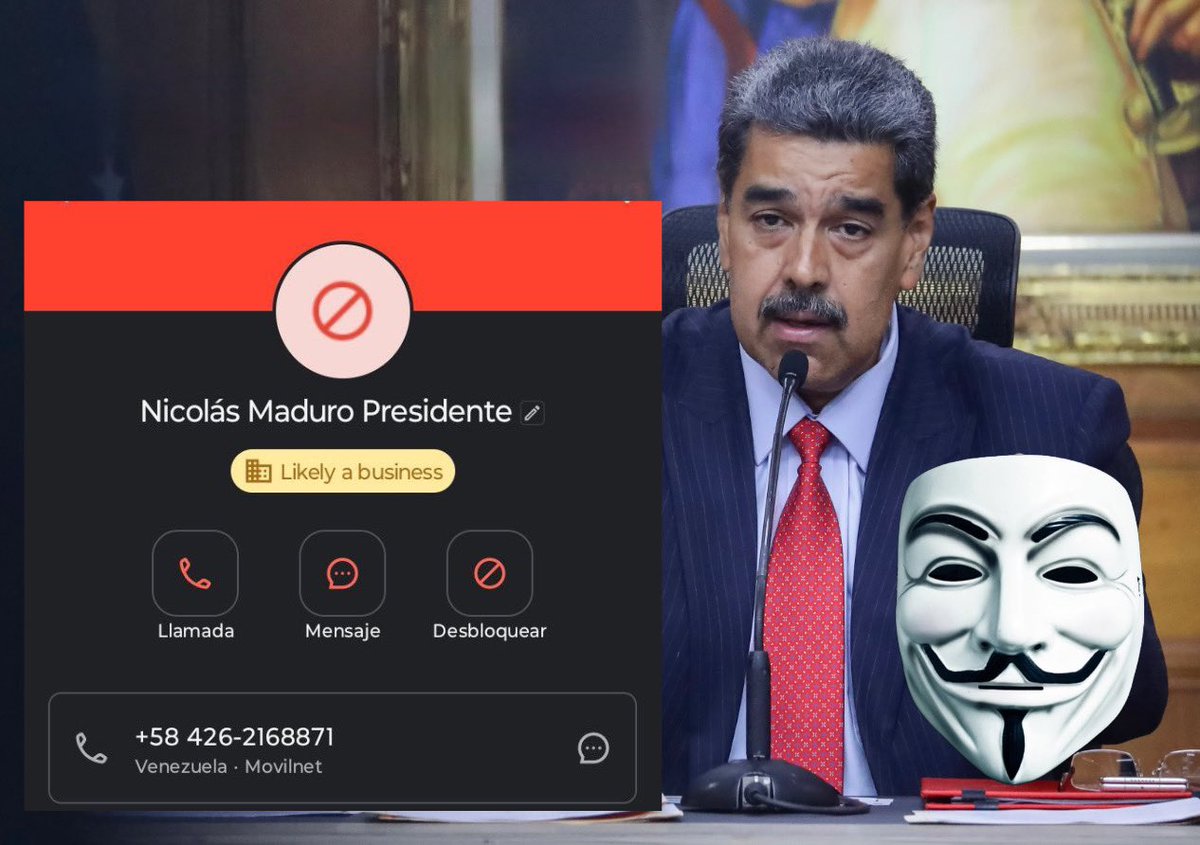 ¿Apoyas que el grupo Anonymous siga haciéndole la guerra sin parar al tirano genocida Nicolás Maduro hasta que salga del poder en Venezuela? 🇻🇪
