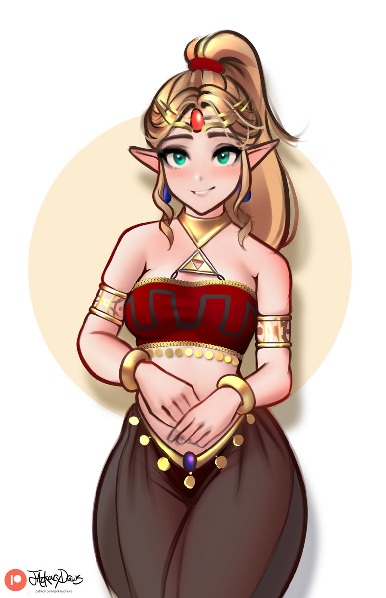 JackaryDraws's tweet photo. echoes gerudo zelda (veilless version) https://t.co/8uavbYN4DV