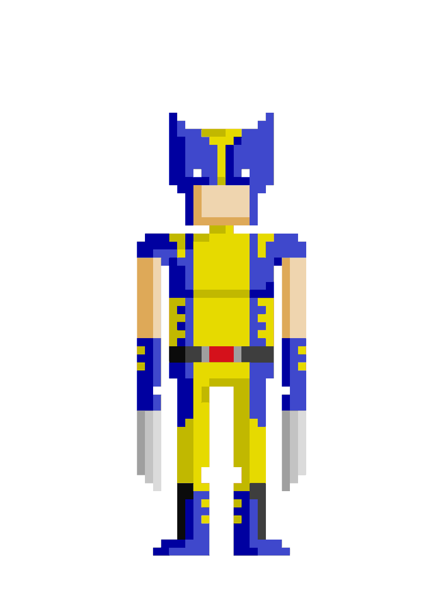 Block_Icons's tweet photo. Wolverine - modern yellow suit
#pixelart #comicart #fanart #Wolverine  #mcu #marvelcomics #marvel #deadpool #deadpoolvswolverine #deadpoolandwolverine. #katana #wadewilson #yellowsuit https://t.co/uz0TDIAUYM